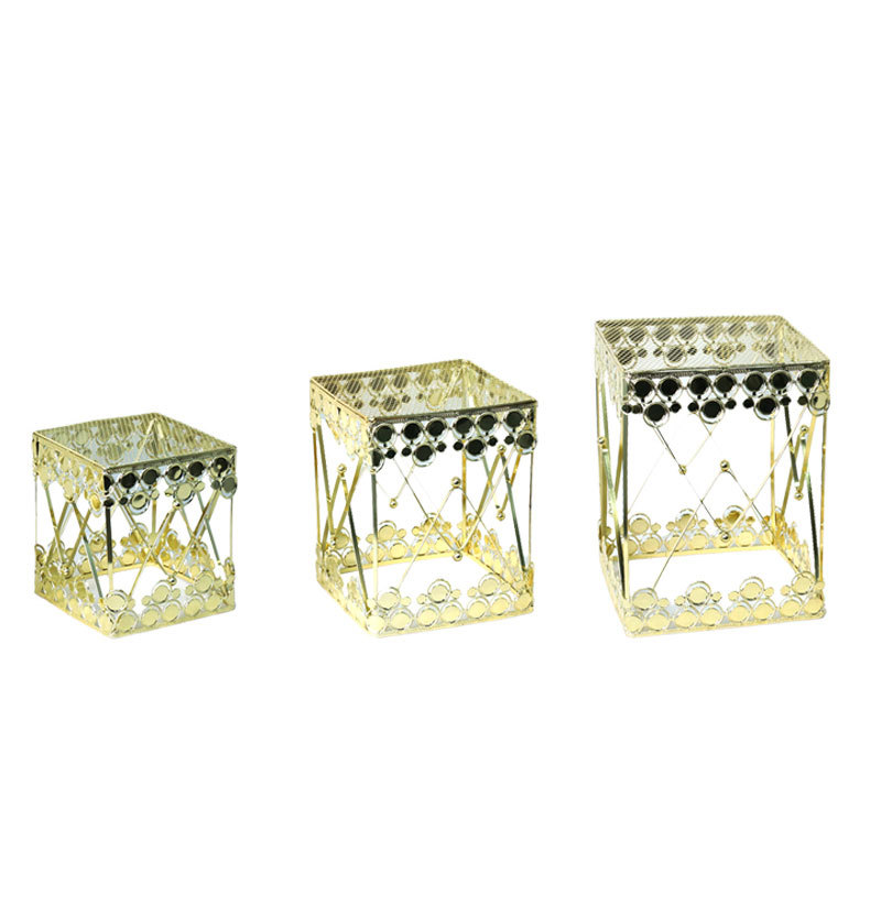 铁艺套三桌面花边流水台